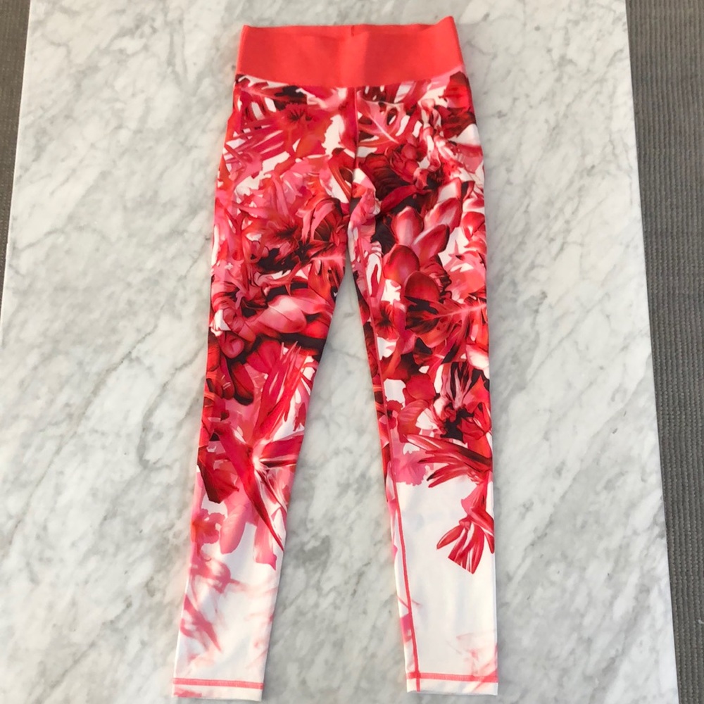 adidas climalite floral tights NWOT